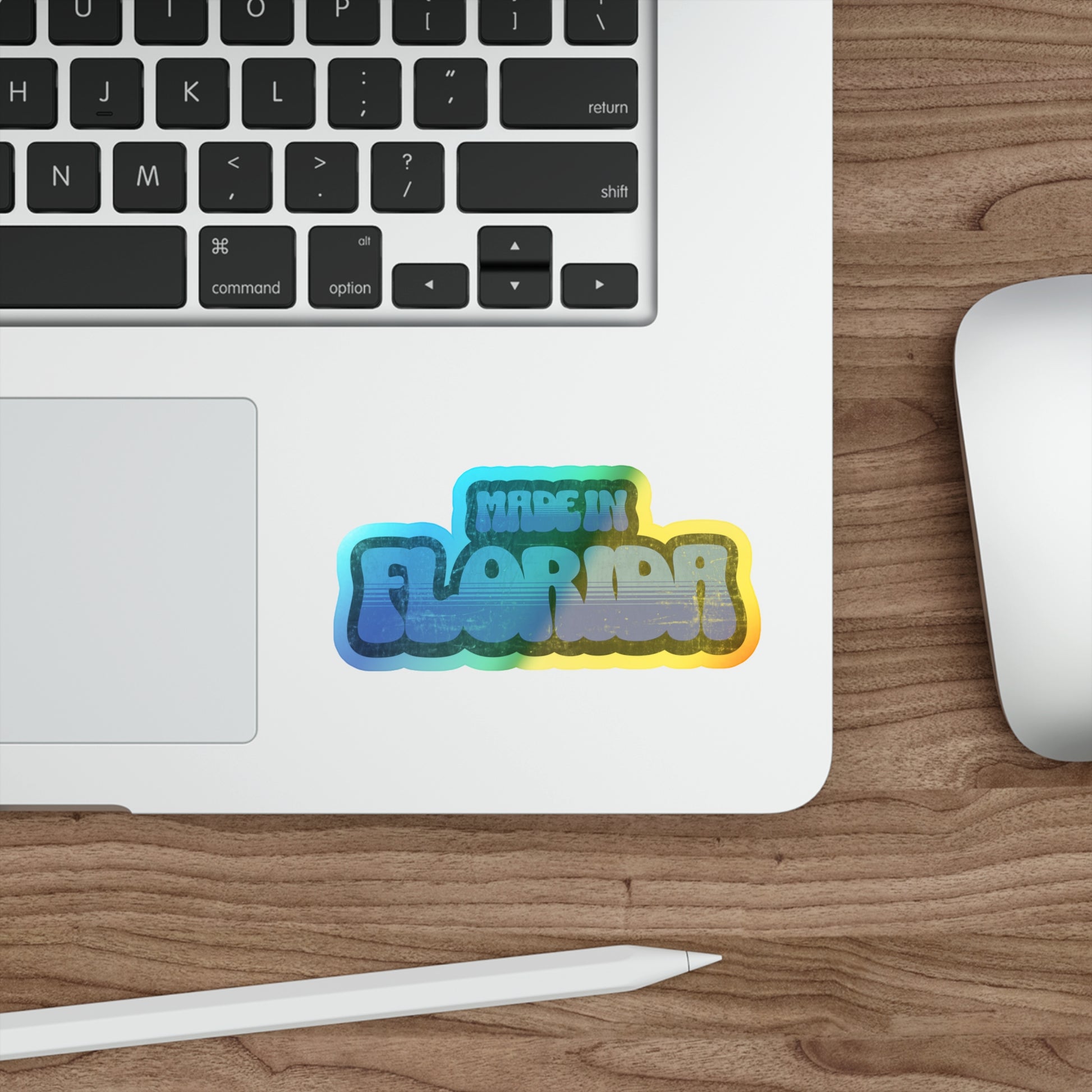 Made in Florida Holographic Vinyl - Ocean Blue - UV/Waterproof - The FloBro Show