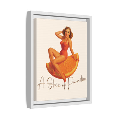 A Slice of Paradise Framed Matte Canvas