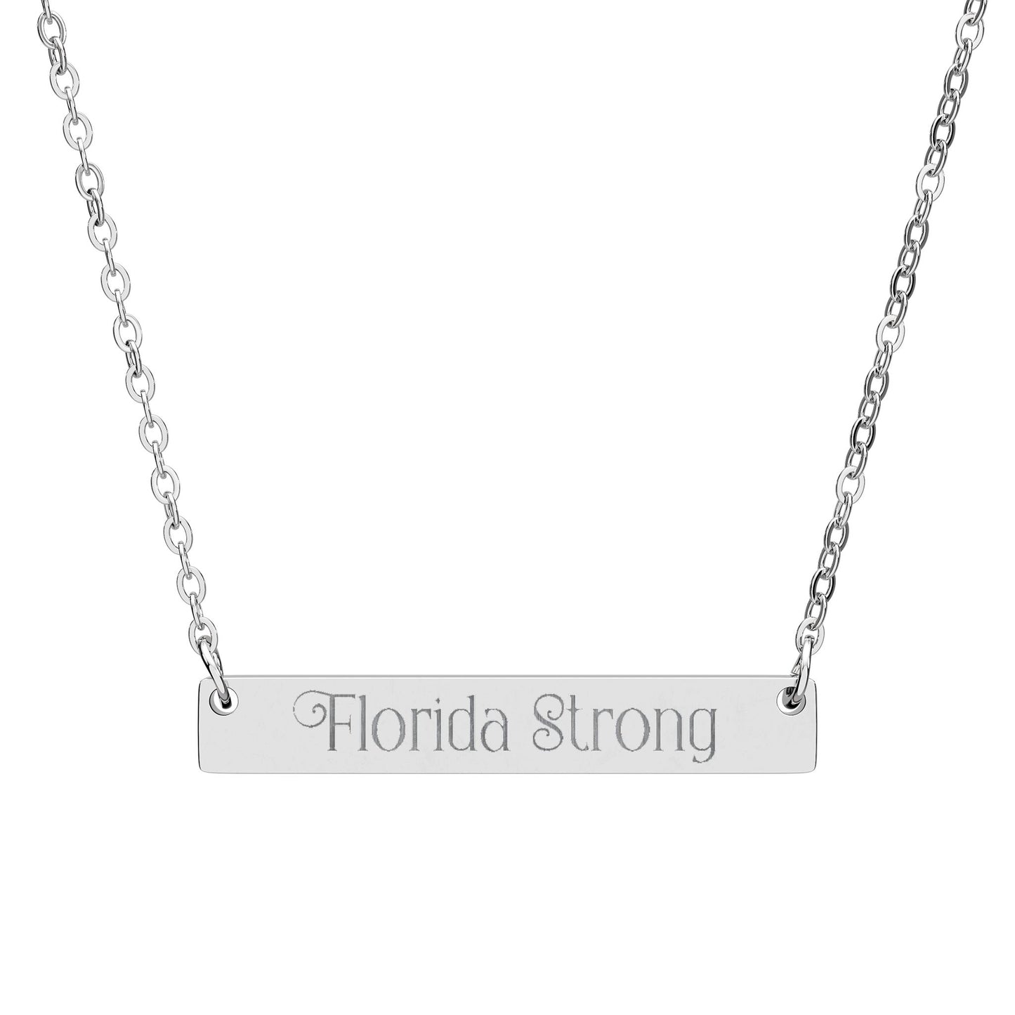 Florida Strong Horizontal Bar Necklace