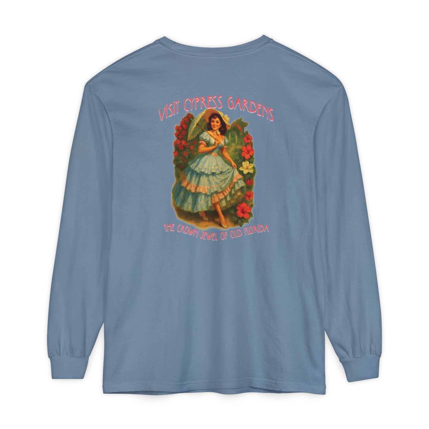 Vintage Cypress Gardens Long Sleeve Tee🌺🌿