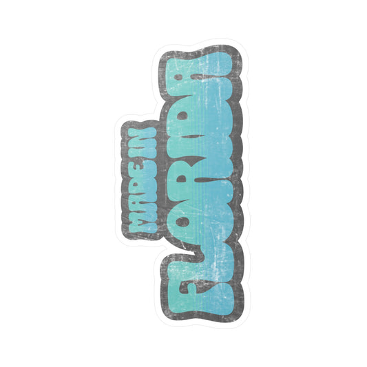 Made in Florida Vinyl Decal - Spring Blue - UV/Waterproof - The FloBro Show