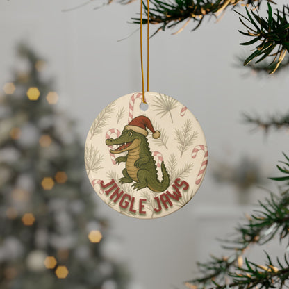 Jingle Jaws Ceramic Ornament🐊🎅