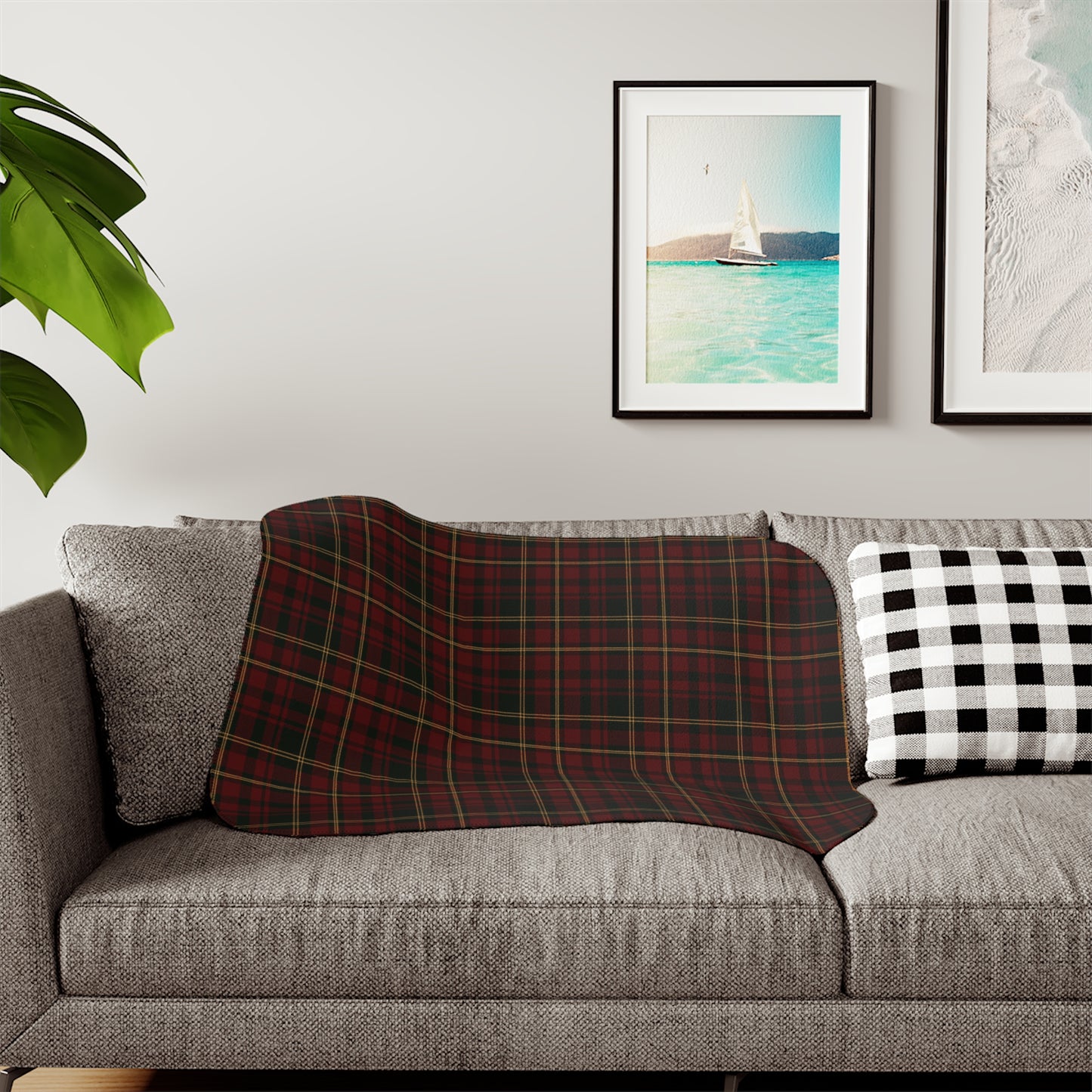 Holiday Heirloom Tartan Sherpa Throw Blanket