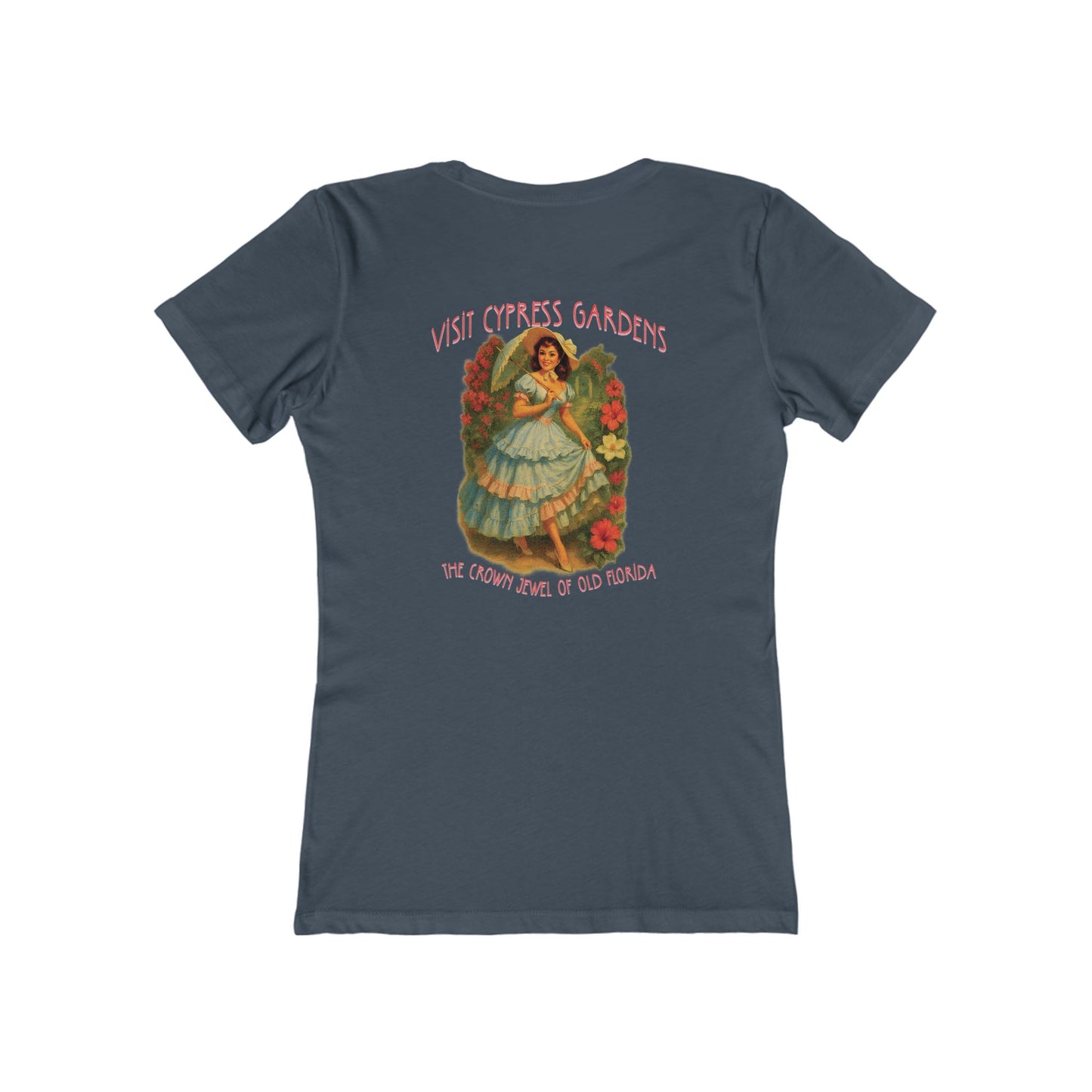 Vintage Cypress Gardens Feminine-Fit Tee🌺🌿