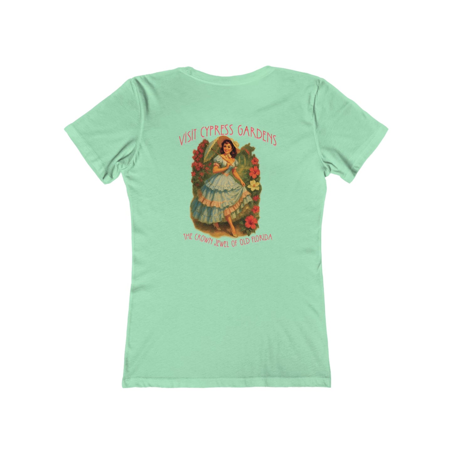 Vintage Cypress Gardens Feminine-Fit Tee🌺🌿