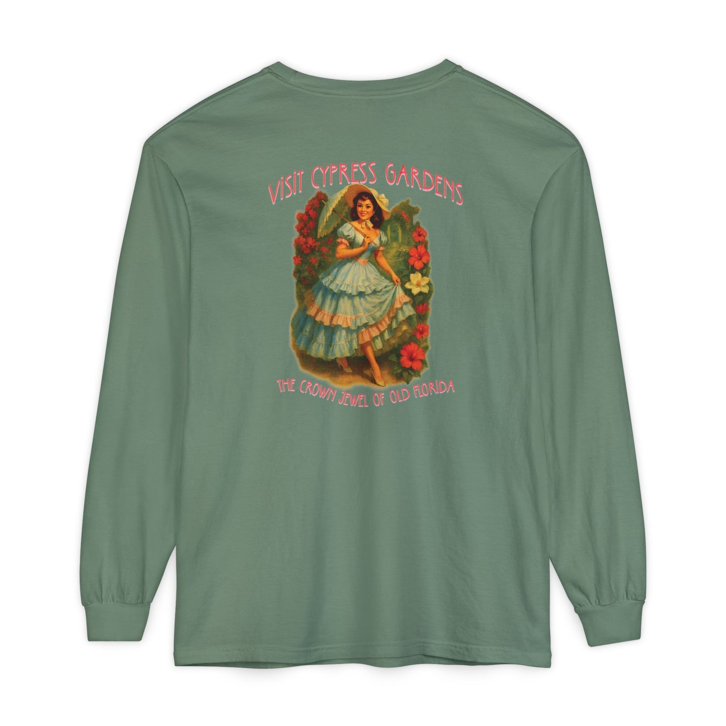Vintage Cypress Gardens Long Sleeve Tee🌺🌿