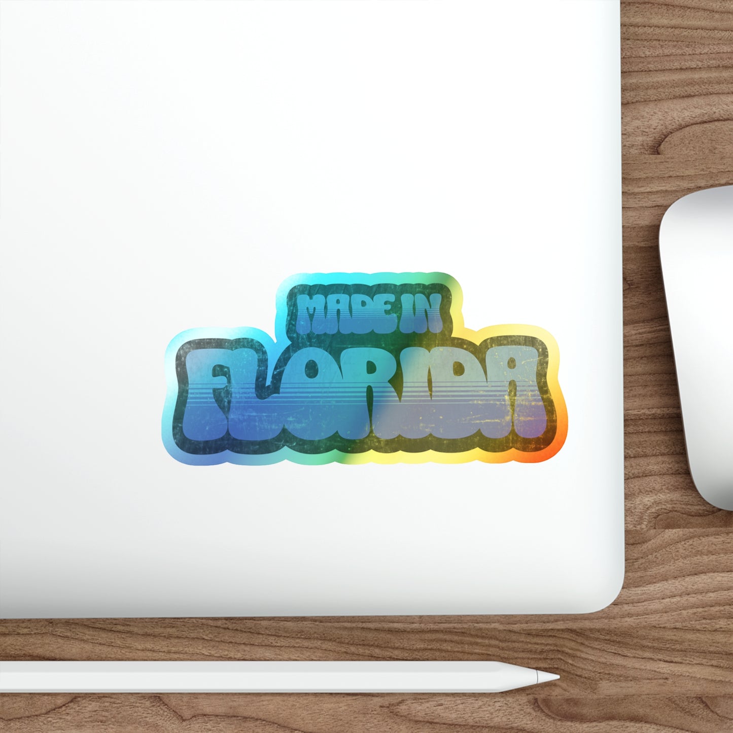 Made in Florida Holographic Vinyl - Ocean Blue - UV/Waterproof - The FloBro Show