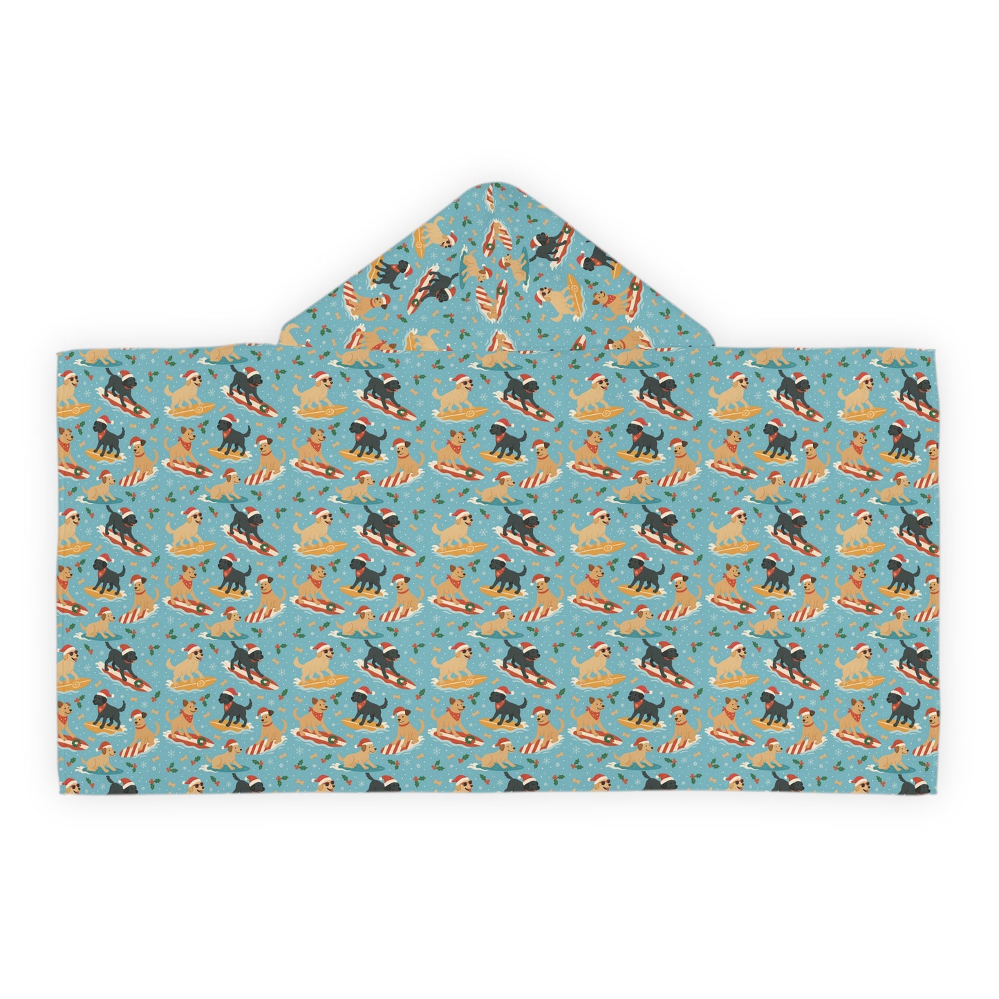 Surfin' Santa Paws Youth Hooded Towel