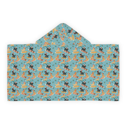 Surfin' Santa Paws Youth Hooded Towel