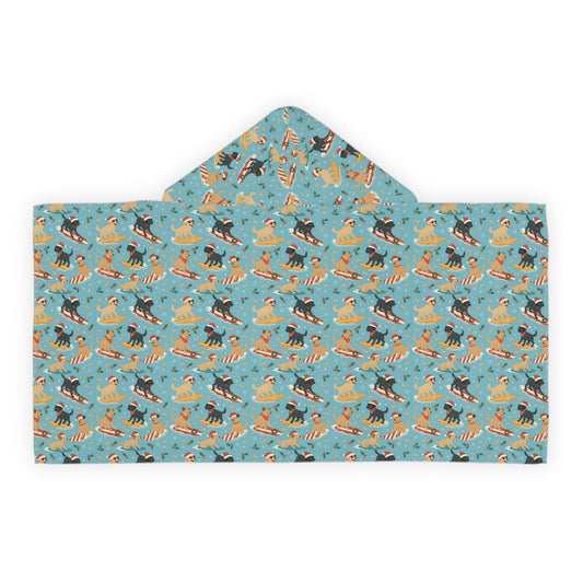 Surfin' Santa Paws Youth Hooded Towel