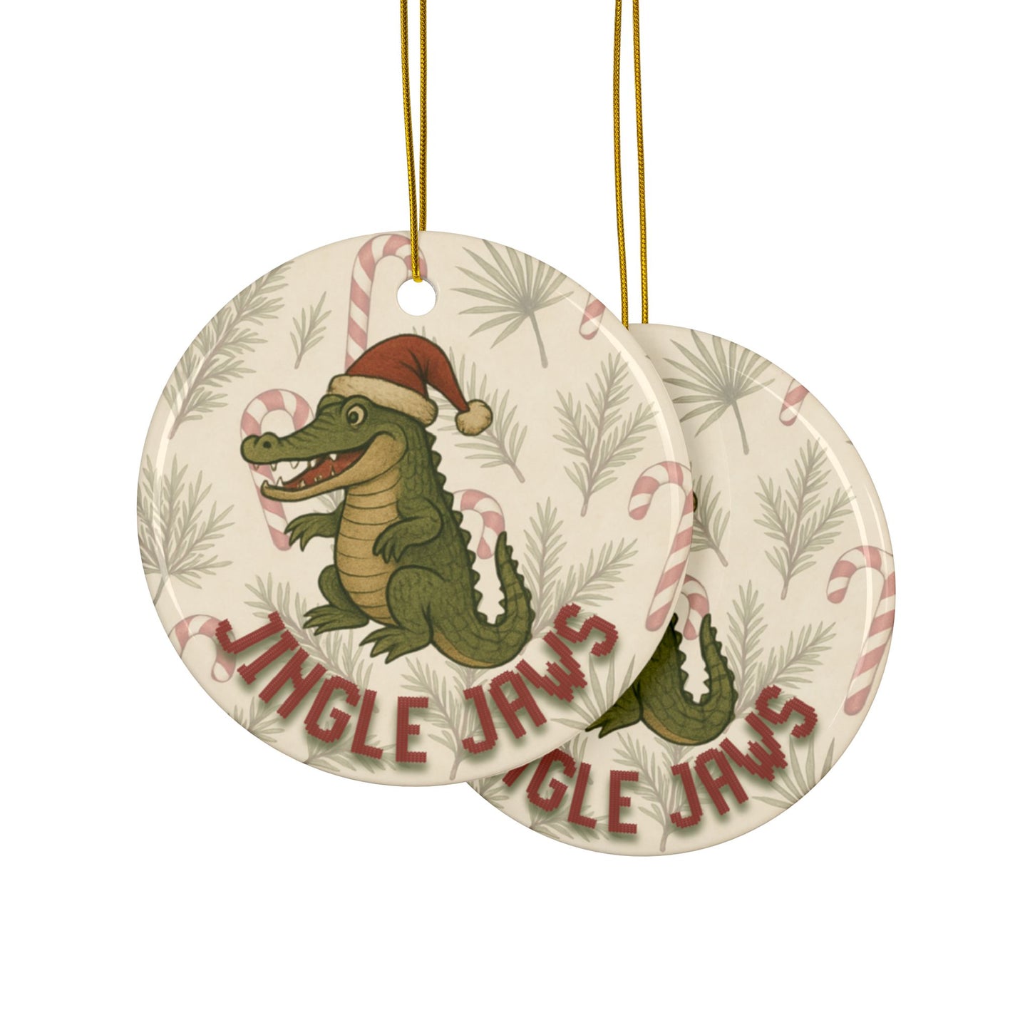Jingle Jaws Ceramic Ornament🐊🎅
