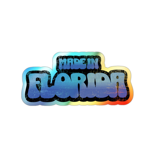 Made in Florida Holographic Vinyl - Ocean Blue - UV/Waterproof - The FloBro Show