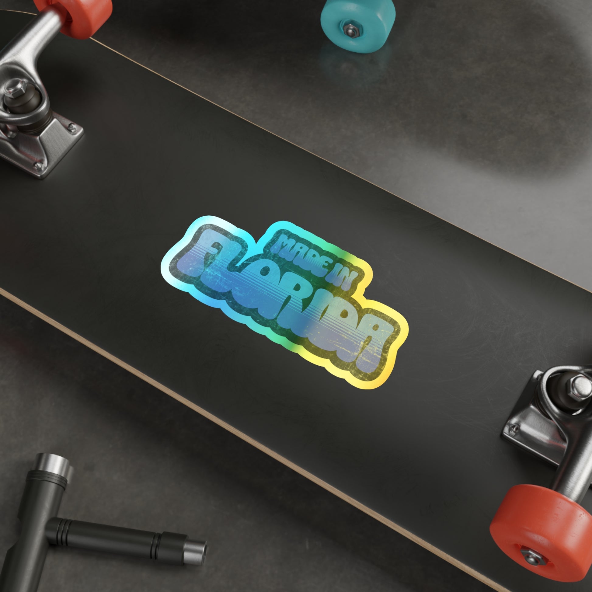 Made in Florida Holographic Vinyl - Ocean Blue - UV/Waterproof - The FloBro Show