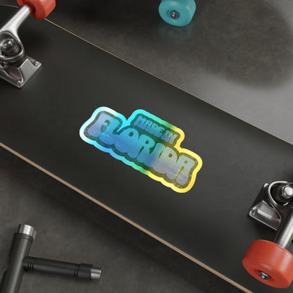 Made in Florida Holographic Vinyl - Ocean Blue - UV/Waterproof - The FloBro Show