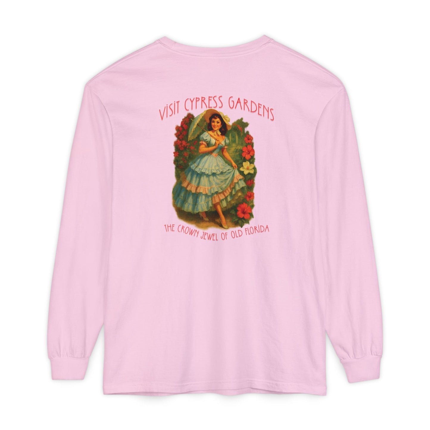 Vintage Cypress Gardens Long Sleeve Tee🌺🌿