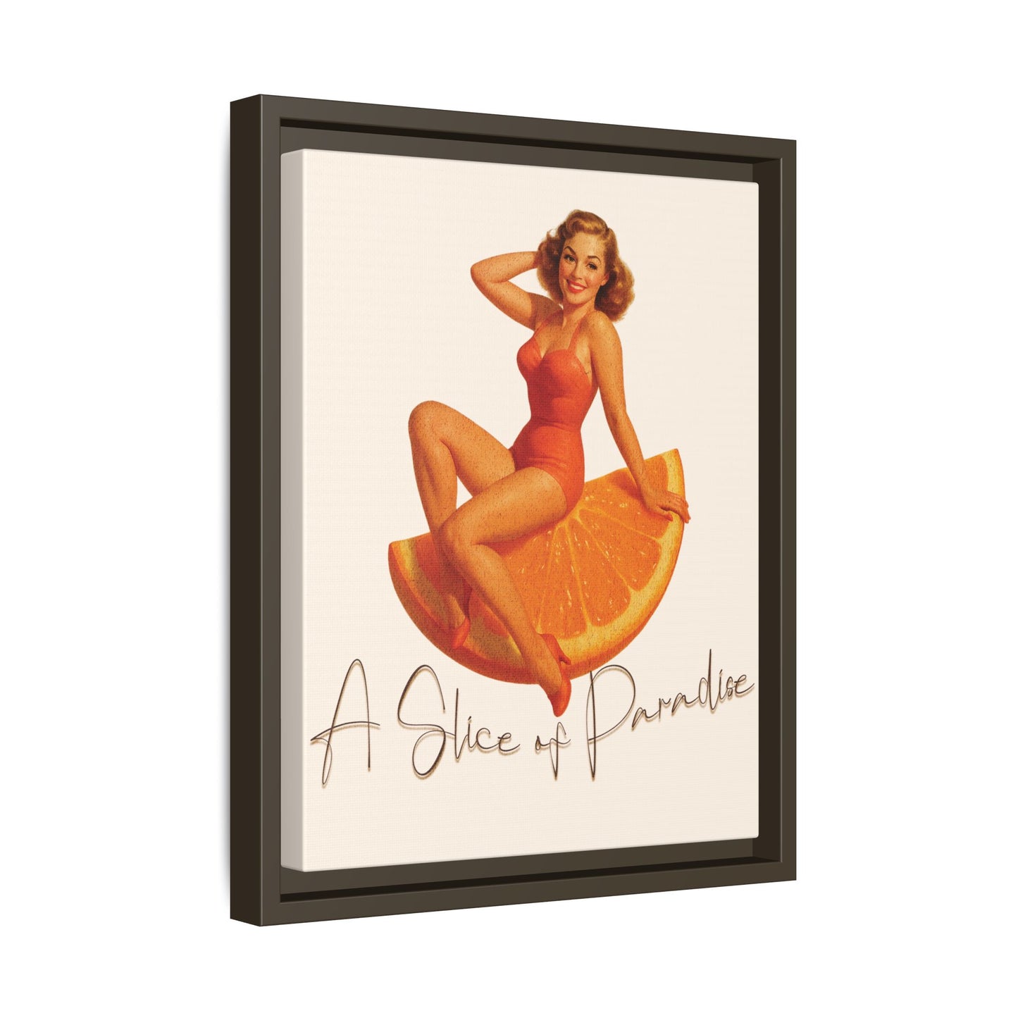 A Slice of Paradise Framed Matte Canvas