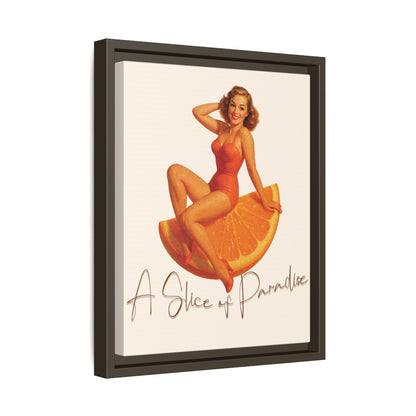 A Slice of Paradise Framed Matte Canvas