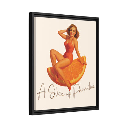 A Slice of Paradise Framed Matte Canvas