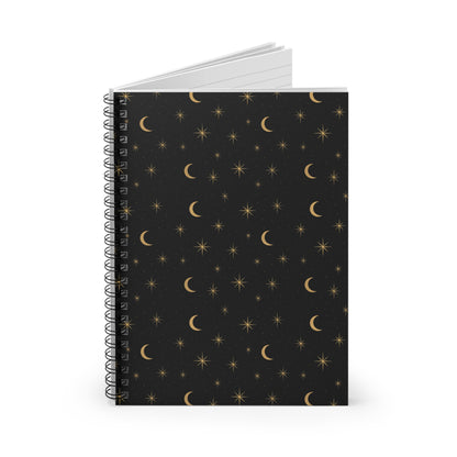 Midnight Stardust Spiral Notebook