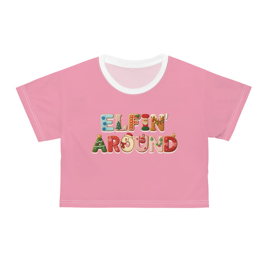 Elfin' Around Cropped Lounge Tee