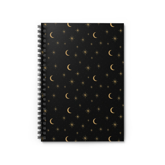 Midnight Stardust Spiral Notebook