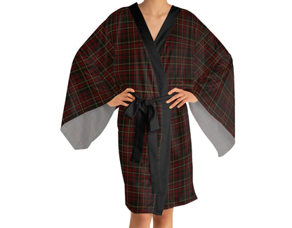 Holiday Heirloom Tartan Satin Kimono Robe