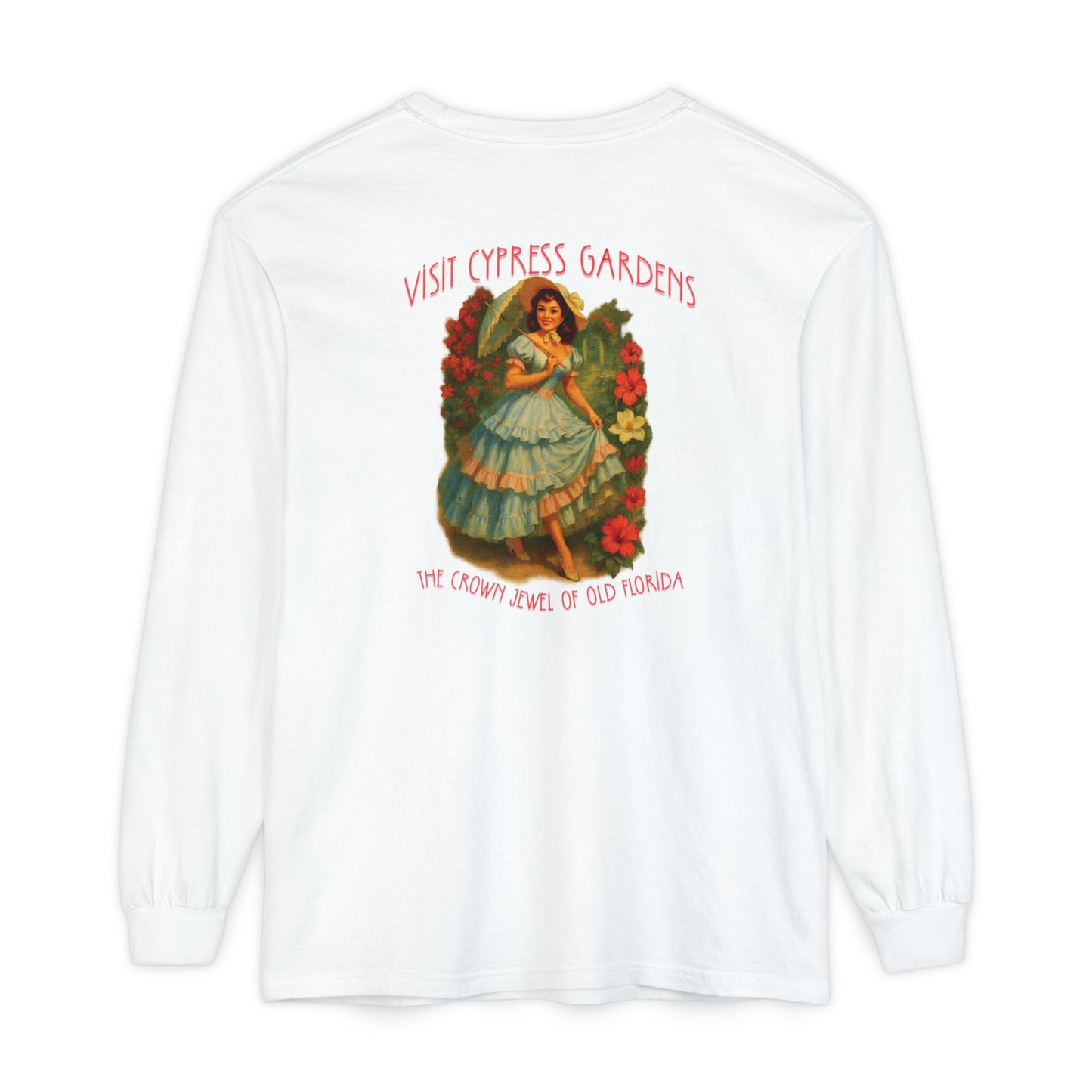 Vintage Cypress Gardens Long Sleeve Tee🌺🌿