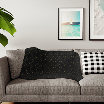 Midnight Stardust Sherpa Throw Blanket