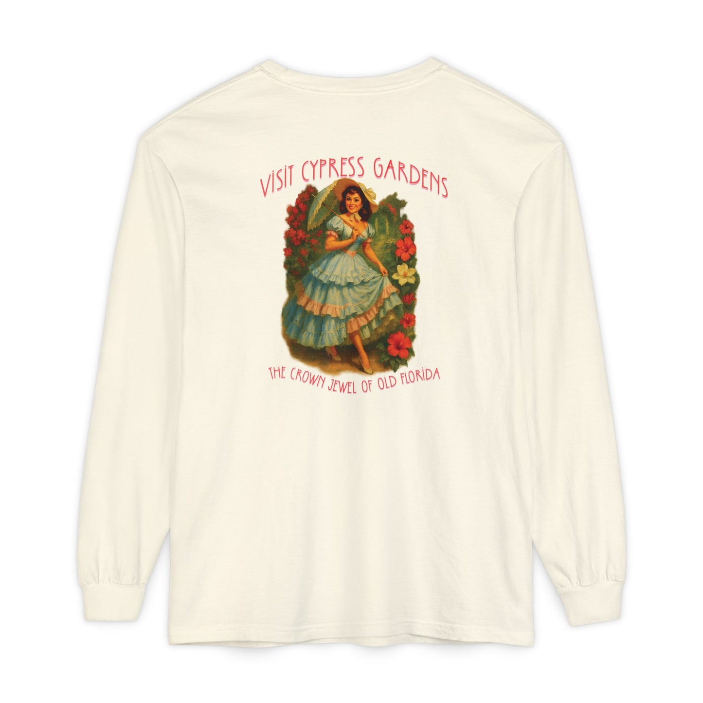 Vintage Cypress Gardens Long Sleeve Tee🌺🌿