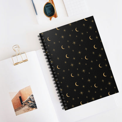 Midnight Stardust Spiral Notebook