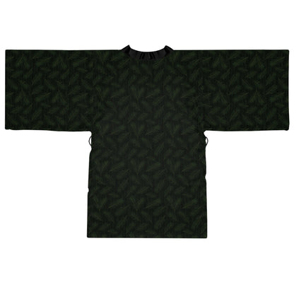 Pine Shadow Camo Satin Kimono Robe