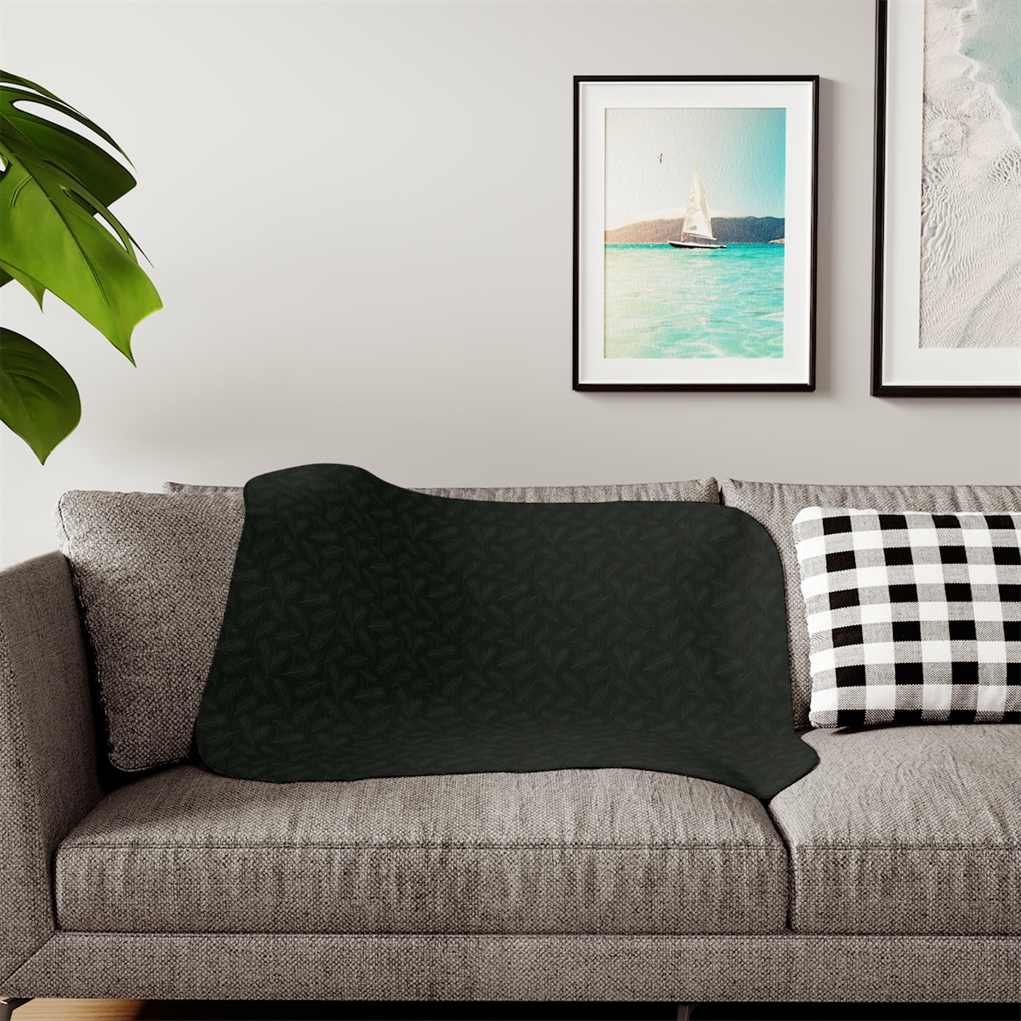 Pine Shadow Camo Sherpa Throw Blanket