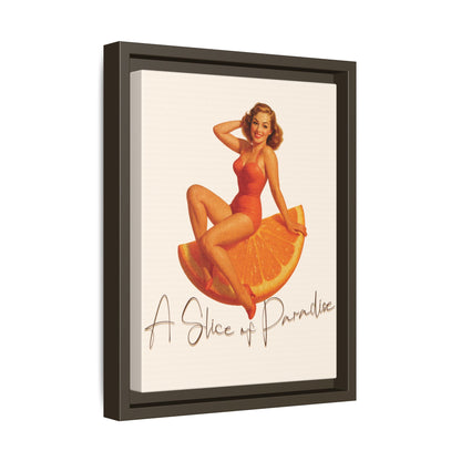 A Slice of Paradise Framed Matte Canvas