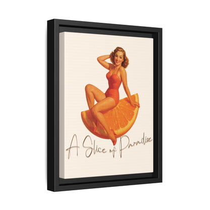 A Slice of Paradise Framed Matte Canvas