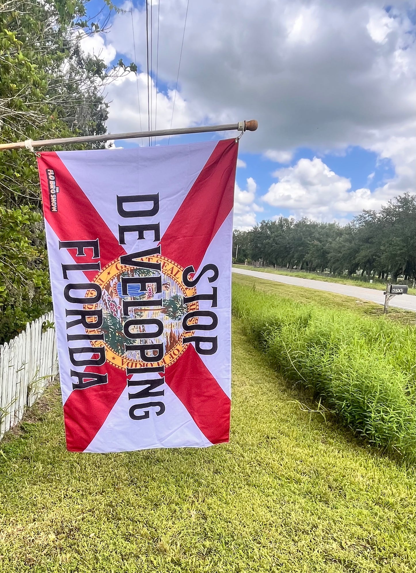Stop Developing Florida™ Double-Sided Outdoor Flags for Boats, Homes, Trucks, Side-by-Sides